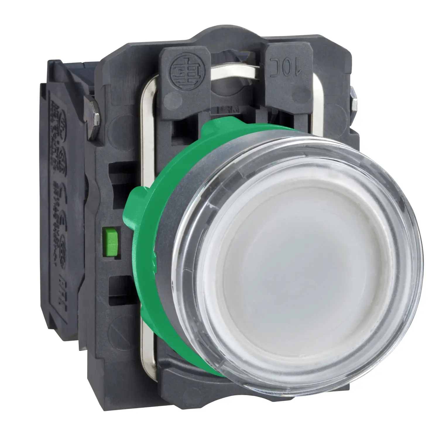 Produktfoto 1 von Schneider Electric XB5 Druckschalter Beleuchtet Panel Ø 22 mm, 1 Schließer/1 Öffner 600 V dc 240 V ac, IP66, IP40, IP69