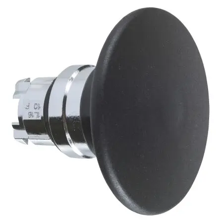 Produktfoto 1 von Schneider Electric Harmony Drucktastenkopf Ø 22 mm, Schwarz Rastend Pilzkopf Rund Verchromtes Metall, IP66