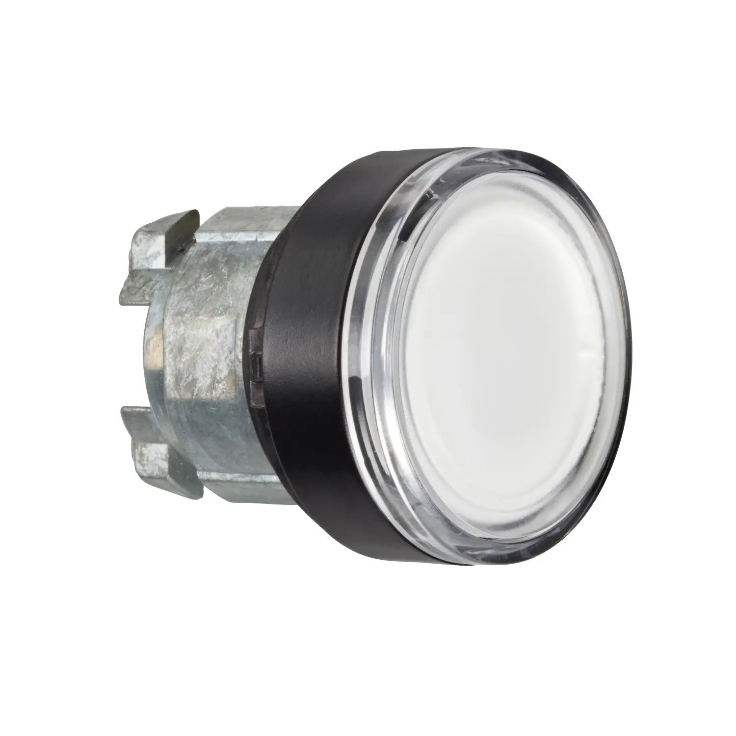Produktfoto 1 von Schneider Electric Harmony XB4 Drucktastenkopf Ø 22 mm, Weiß Federrückstellung Bündig, beleuchtet Rund Metall, IP66