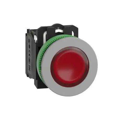 Produktfoto 1 von Schneider Electric Harmony Druckschalter Rot Beleuchtet Federrückstellung Panel Ø 30 mm, 1-poliger Umschalter / 3A 600 V