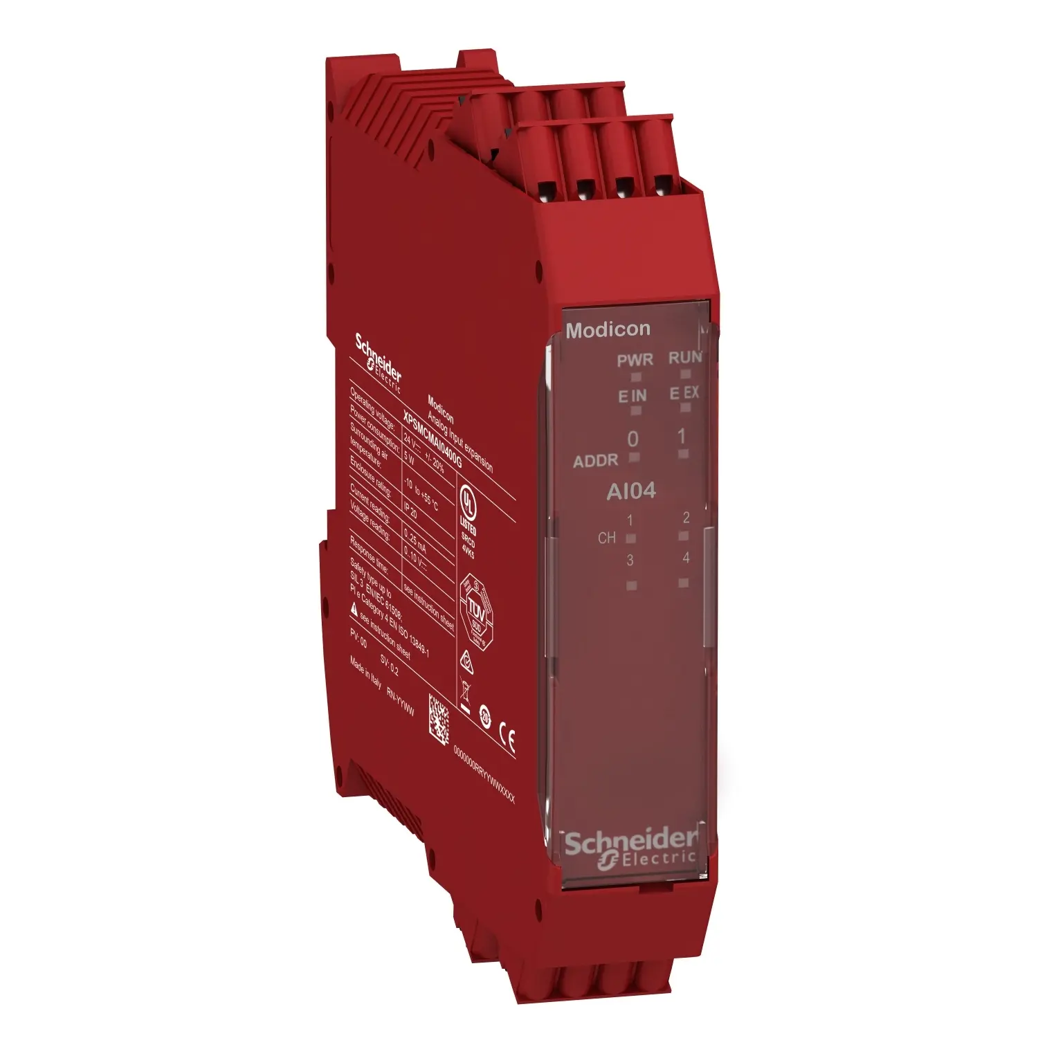 Produktfoto 1 von Schneider Electric Preventa Safety Automation Serie XPSMCM SPS Erweiterungsmodul 4 Eingänge