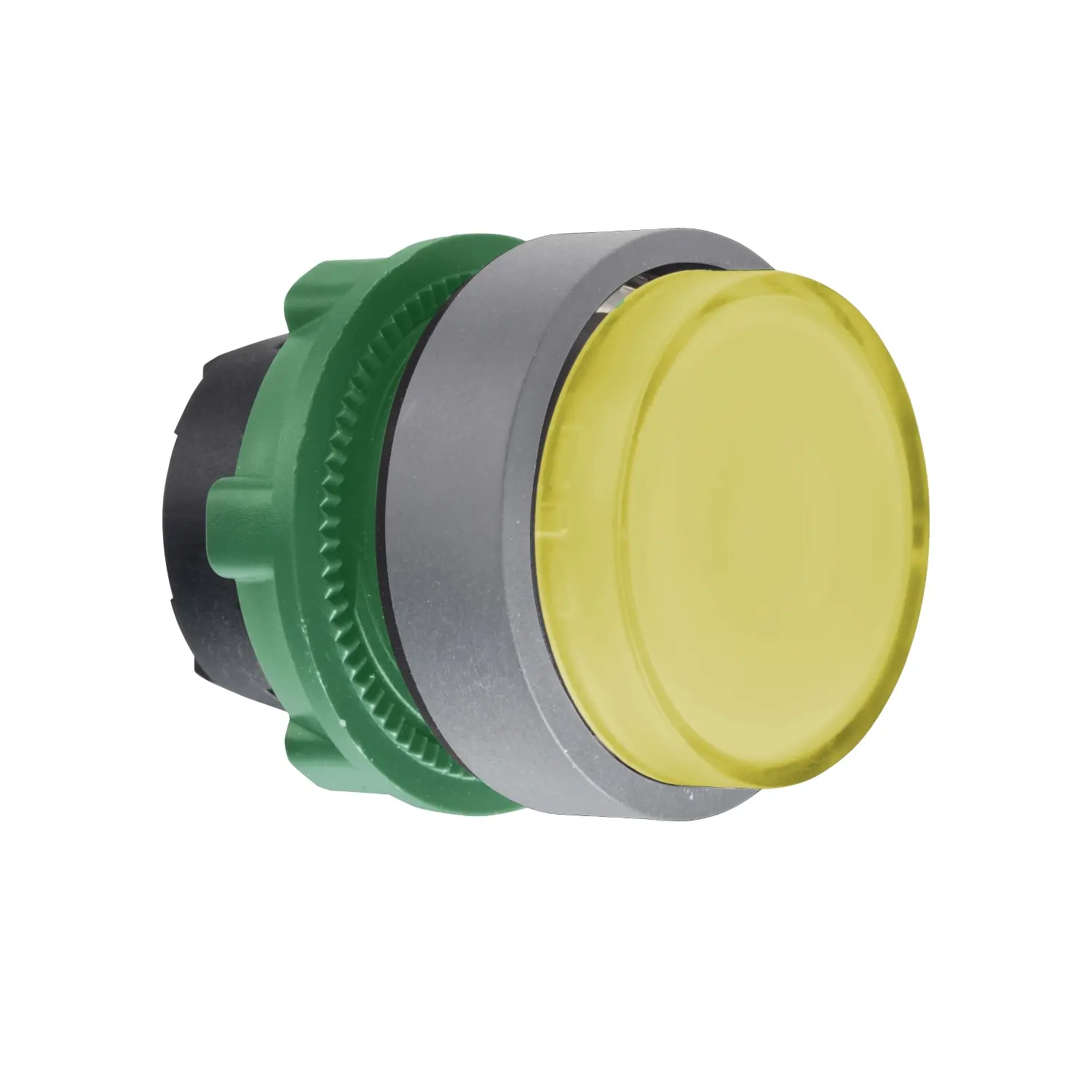 Produktfoto 1 von Schneider Electric Harmony XB5 Drucktastenkopf Ø 22 mm, Gelb Drücken Drücken Beleuchtet Rund Kunststoff, IP66