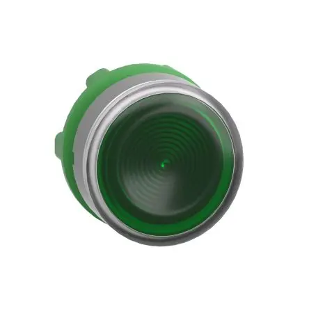 Produktfoto 1 von Schneider Electric Harmony Drucktastenkopf Ø 22 mm, Grün Federrückstellung Beleuchtet Rund Kunststoff, IP66