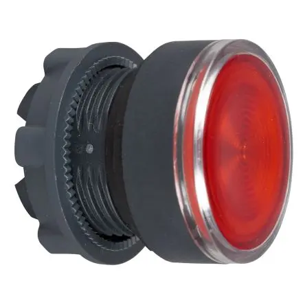Produktfoto 1 von Schneider Electric Harmony Drucktastenkopf Ø 22 mm, Rot Federrückstellung Bündig, beleuchtet Rund Kunststoff, IP66