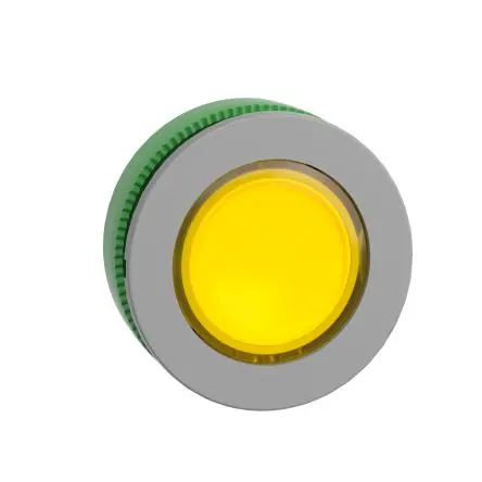 Produktfoto 1 von Schneider Electric Harmony Drucktastenkopf Ø 30.5 mm, Gelb Federrückstellung Bündig, beleuchtet Rund Kunststoff, IP66