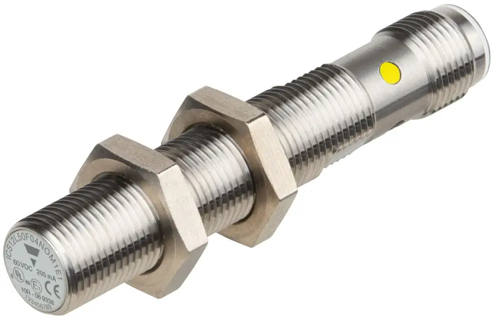 Produktfoto 1 von Carlo Gavazzi ICS12 M12 Näherungssensor Induktiv, Gewinderohr 4 mm PNP 8 → 60 V dc / 200 mA NO, IP67, IP68, IP69K