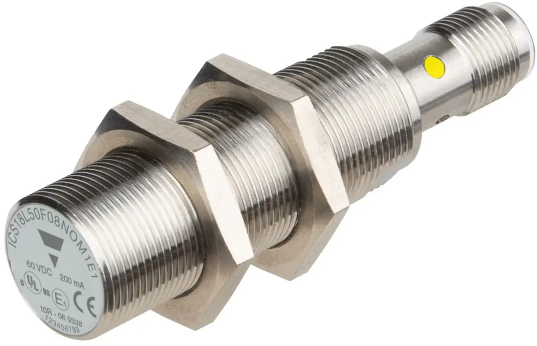 Produktfoto 1 von Carlo Gavazzi ICS18 M18 Näherungssensor Induktiv, Gewinderohr 8 mm PNP 8 → 60 V dc / 200 mA NC, IP67, IP68, IP69K