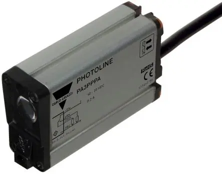 Produktfoto 1 von Carlo Gavazzi Kubisch Optischer Sensor, Polarisierter retroreflektierender, NPN Ausgang, Stecker