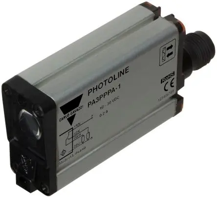 Produktfoto 1 von Carlo Gavazzi Kubisch Optischer Sensor, Polarisiert retroreflektierend, Bereich 3000 mm, PNP Ausgang, Steckverbinder