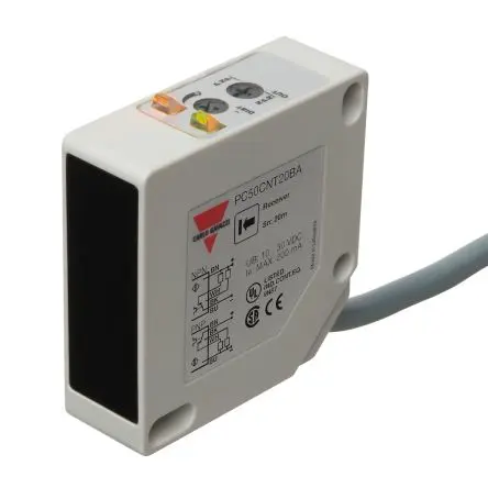 Produktfoto 1 von Carlo Gavazzi Rechteckig Optischer Sensor Durchgangsstrahl NPN Ausgang Kabel 20000 mm
