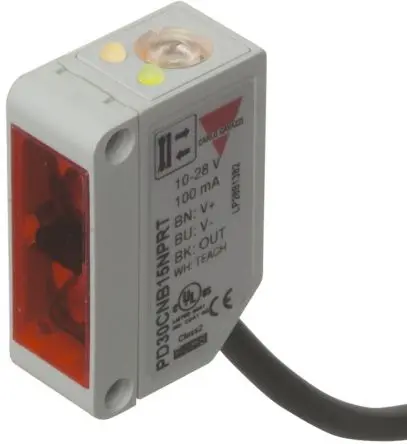 Produktfoto 1 von Carlo Gavazzi Rechteckig Optischer Sensor, Durchgangsstrahl, NPN Ausgang, Kabel