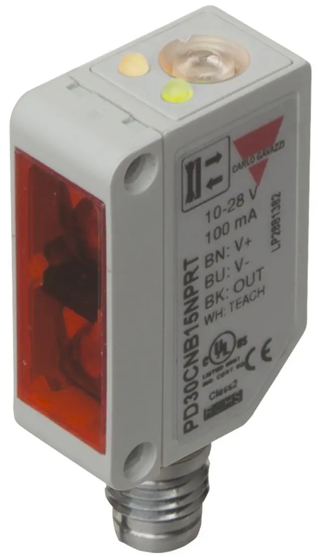 Produktfoto 1 von Carlo Gavazzi Rechteckig Optischer Sensor, Durchgangsbalken, Bereich 15000 mm, PNP Ausgang, Stecker M8,