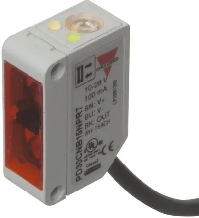 Produktfoto 1 von Carlo Gavazzi Rechteckig Optischer Sensor, Durchgangsstrahl, PnP Ausgang, Kabel