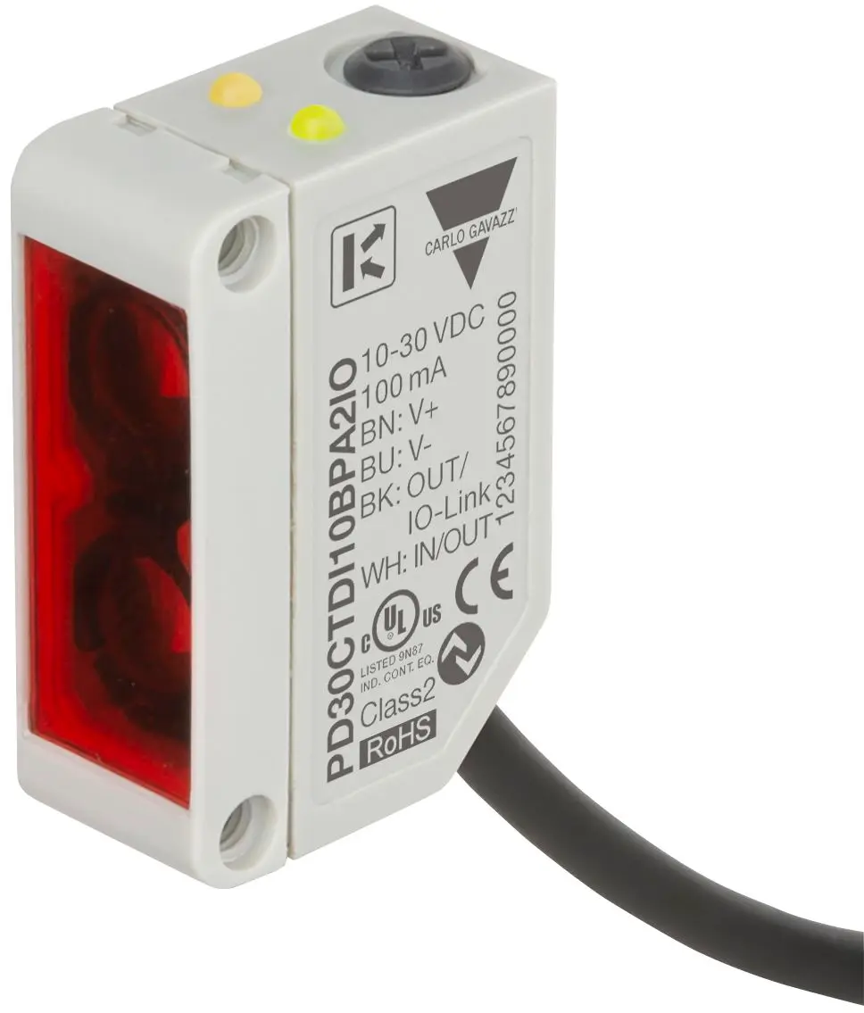 Carlo Gavazzi Rechteckig Optischer Sensor, Diffus Reflektierend, Bereich 0 → 1000 mm, PNP/NPN Ausgang,