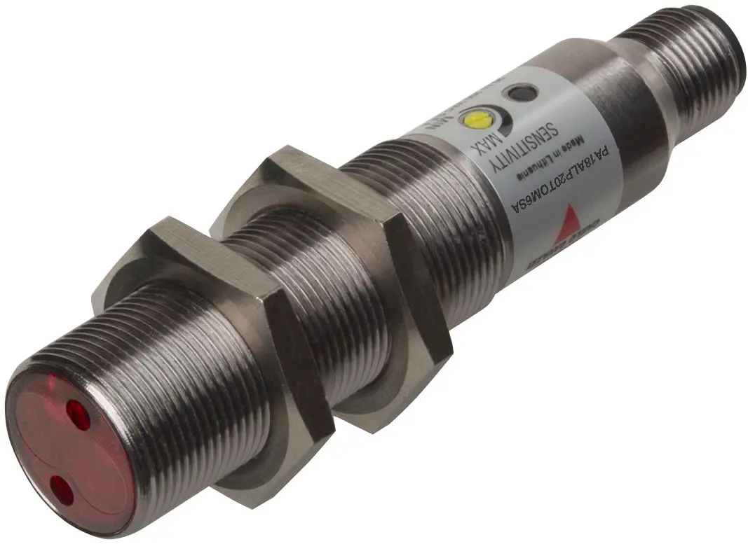 Produktfoto 1 von Carlo Gavazzi zylindrisch Optischer Sensor, Polarisiert retroreflektierend, Bereich 2000 mm, Zwei Draht Ausgang,
