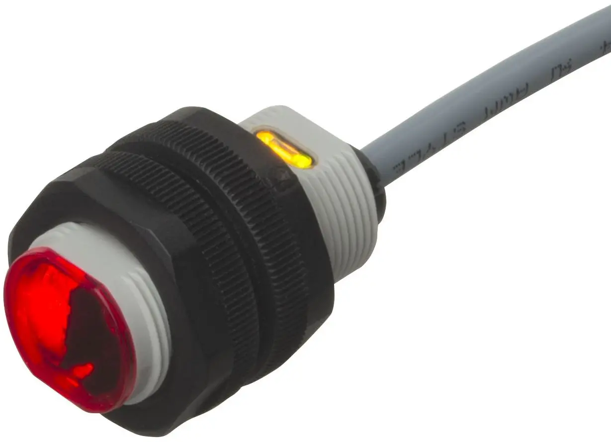 Produktfoto 1 von Carlo Gavazzi zylindrisch Optischer Sensor, Durchgangsstrahl, Bereich 20000 mm, PNP Ausgang, Anschlusskabel,