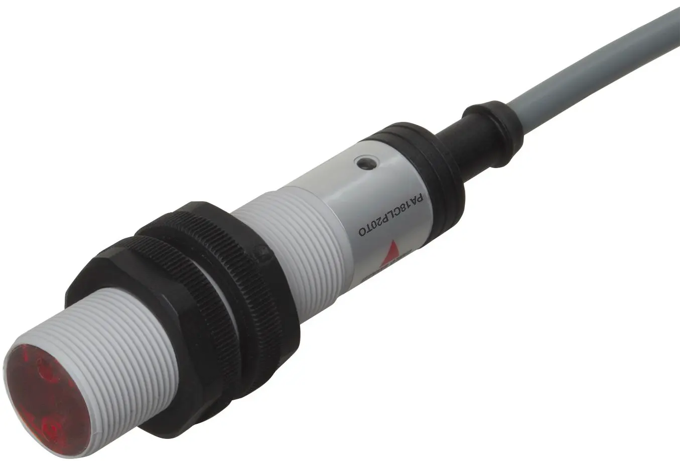 Produktfoto 1 von Carlo Gavazzi zylindrisch Optischer Sensor, Polarisiert retroreflektierend, Bereich 2000 mm, Zwei Draht Ausgang,