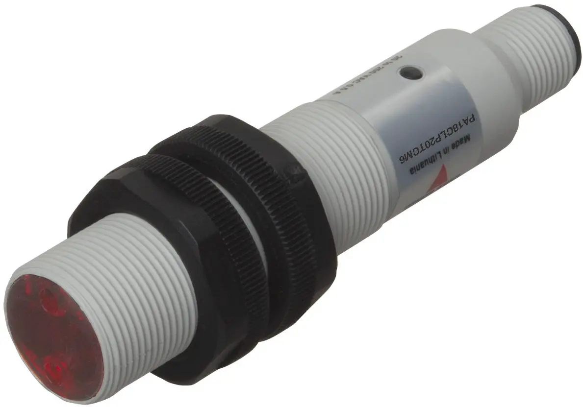 Produktfoto 1 von Carlo Gavazzi zylindrisch Optischer Sensor, Polarisiert retroreflektierend, Bereich 2000 mm, Zwei Draht Ausgang,