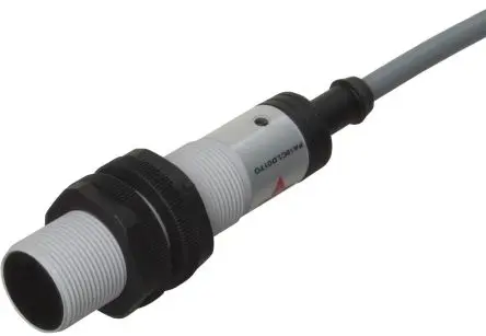 Produktfoto 1 von Carlo Gavazzi zylindrisch Optischer Sensor, Retroreflektierend, Bereich 3000 mm, Zwei Draht Ausgang, Anschlusskabel,