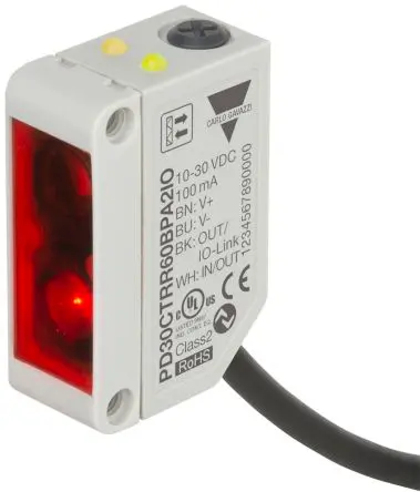 Produktfoto 1 von Carlo Gavazzi Rechteckig Optischer Sensor, Polarisiert Retro Reflektierend, Bereich 6000 mm, PNP/NPN Ausgang,