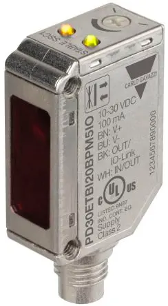 Produktfoto 1 von Carlo Gavazzi Rechteckig Optischer Sensor Diffus-reflektierend PNP/NPN Ausgang M8-Steckverbinder 0 → 200 mm