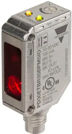 Produktfoto 1 von Carlo Gavazzi Rechteckig Optischer Sensor Diffus-reflektierend PNP/NPN Ausgang M8-Steckverbinder 0 → 350 mm
