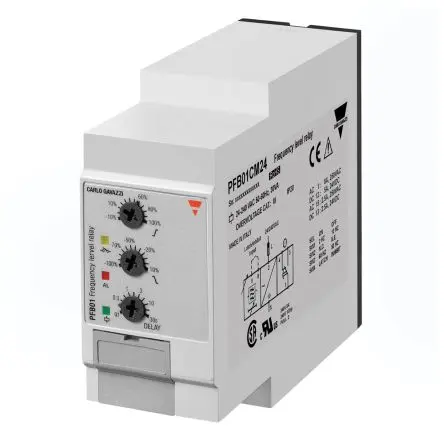 Produktfoto 1 von Carlo Gavazzi PFB01 Überwachungsrelais, 1-poliger Umschalter DIN-Hutschiene