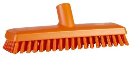 Produktfoto 1 von Vikan 75 mm Deckbürste Orange Deck-Scheuerbürste, Hart Orange, Borsten L. 24 mm Lebensmittelsicher für Schlachthöfe