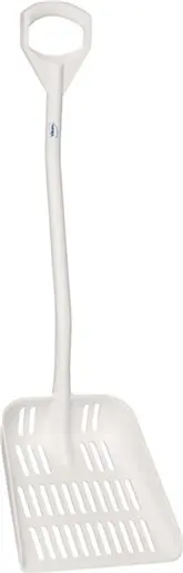 Produktfoto 1 von Vikan 380 mm Polypropylen, Eloxiertes Aluminium Ergonomische Schaufel Für Lebensmittelverarbeitung geeignet, Grifflänge: