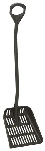 Produktfoto 1 von Vikan 380 mm Eloxiertes Aluminium, Polypropylen Ergonomische Schaufel mit Abflussloch Für Lebensmittelverarbeitung