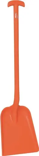 Produktfoto 1 von Vikan 327 mm Polypropylen T-Griff-Schaufel Für Lebensmittelverarbeitung geeignet, Griff aus Polypropylen, Grifflänge:
