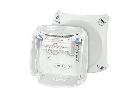 Produktfoto 1 von HENSEL DK Polypropylen Anschlussbox Grau IP66 5 Breite 104mm Höhe 104 mm Länge 70 mm