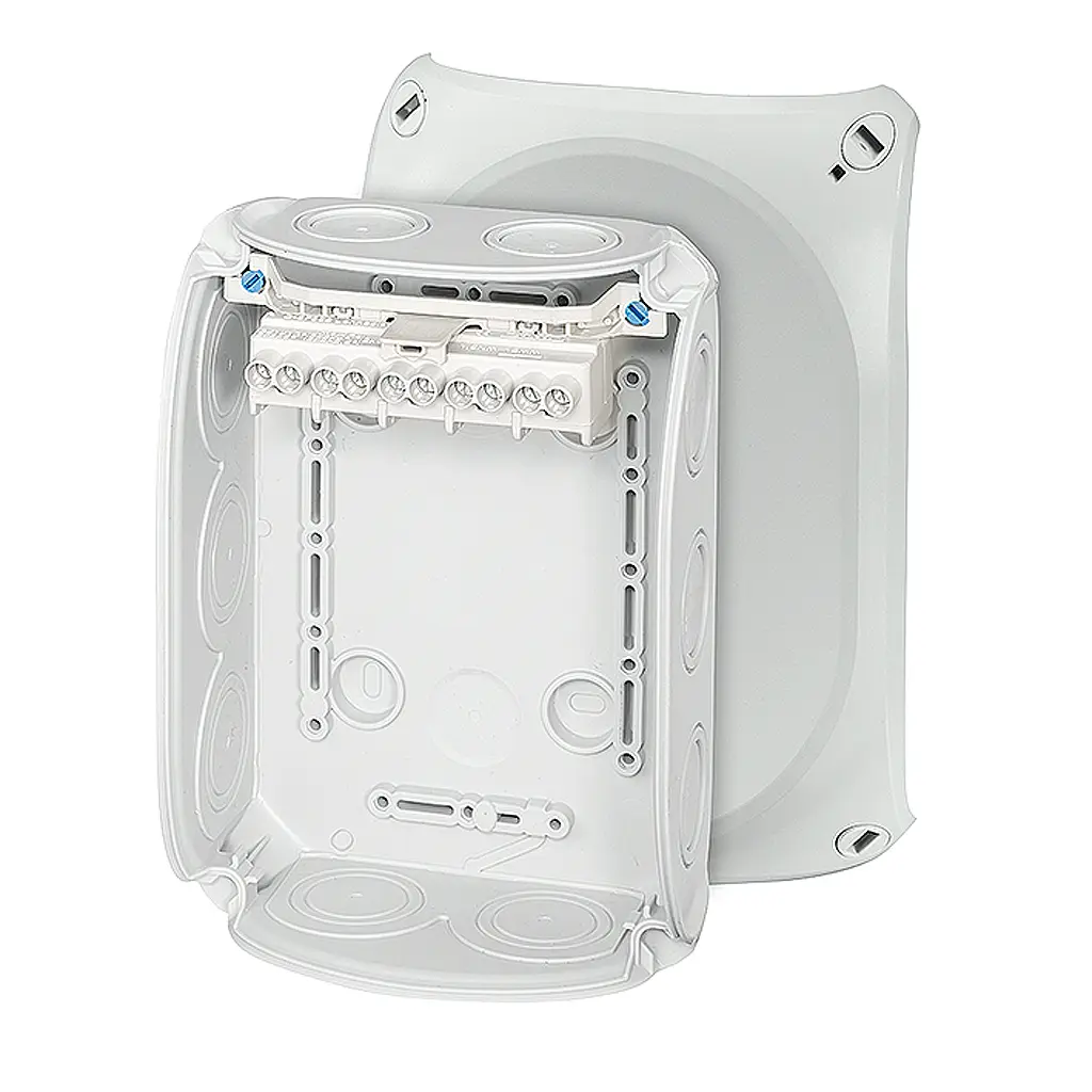 Produktfoto 1 von HENSEL DK Polypropylen Anschlussbox Grau IP66 5 Breite 180 mm Höhe 130 mm Länge 77 mm