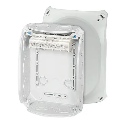 Produktfoto 1 von HENSEL DK Polypropylen Anschlussbox Grau IP66 5 Breite 180mm Höhe 130 mm Länge 77 mm