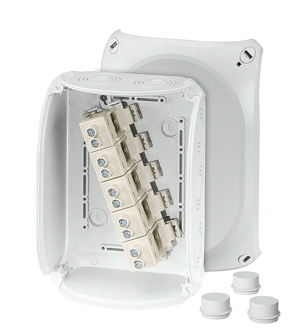 HENSEL DK Polycarbonat Anschlussbox Grau IP66 5 Breite 210 mm Höhe 155 mm Länge 91 mm