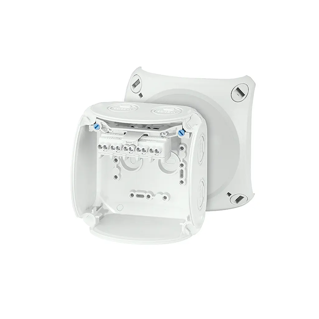Produktfoto 1 von HENSEL KF Polycarbonat Anschlussbox Grau IP66 5 Breite 104 mm Höhe 104 mm Länge 70 mm