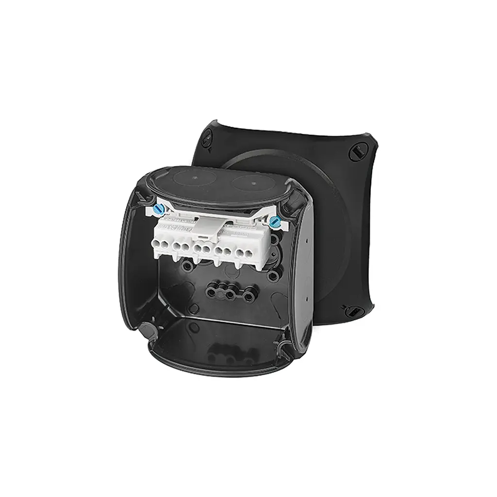 Produktfoto 1 von HENSEL KX 0202 C Polycarbonat Anschlussbox Schwarz IP66 5 Zone, Explosionsschutzcode II 3G Ex ec IIC T6 Gc II 3D Ex tc
