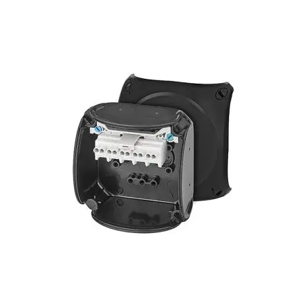 Produktfoto 1 von HENSEL KX 0202 C Polycarbonat Anschlussbox Schwarz IP66 5 ATEX Breite 93mm Höhe 93 mm Länge 62 mm