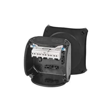 Produktfoto 1 von HENSEL KX Polycarbonat Anschlussbox Schwarz IP66 5 ATEX Breite 104mm Höhe 104 mm Länge 70 mm