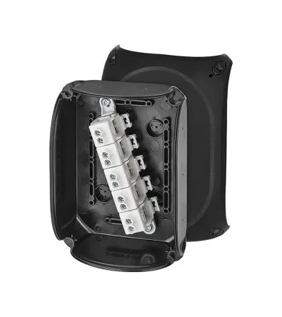 Produktfoto 1 von HENSEL KX Polycarbonat Anschlussbox Schwarz IP66 5 ATEX Breite 180mm Höhe 130 mm Länge 77 mm