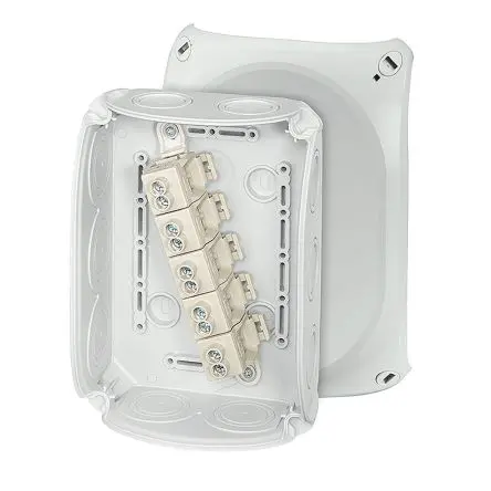 Produktfoto 1 von HENSEL DK Polypropylen Anschlussbox Grau IP66 5 Breite 180mm Höhe 130 mm Länge 77 mm
