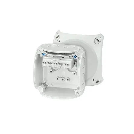 Produktfoto 1 von HENSEL KF 0202 G 0.75-2.5 mm2 Polycarbonat Anschlussbox Grau IP66 5 Breite 93mm Höhe 93 mm Länge 62 mm