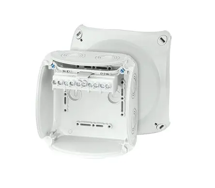Produktfoto 1 von HENSEL KF Polycarbonat Anschlussbox Grau IP67 5 Breite 130mm Höhe 130 mm Länge 77 mm