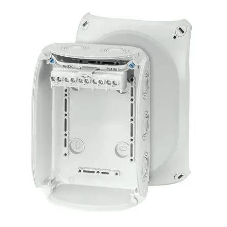 Produktfoto 1 von HENSEL KF Polycarbonat Anschlussbox Grau IP66 5 Breite 130mm Höhe 130 mm Länge 77 mm
