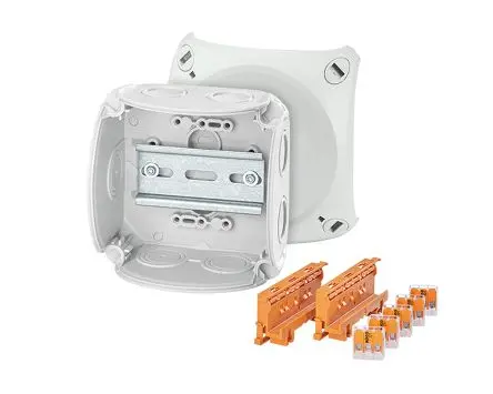 Produktfoto 1 von HENSEL DK Polypropylen Anschlussbox Grau IP66 5 Breite 104mm Höhe 104 mm Länge 70 mm