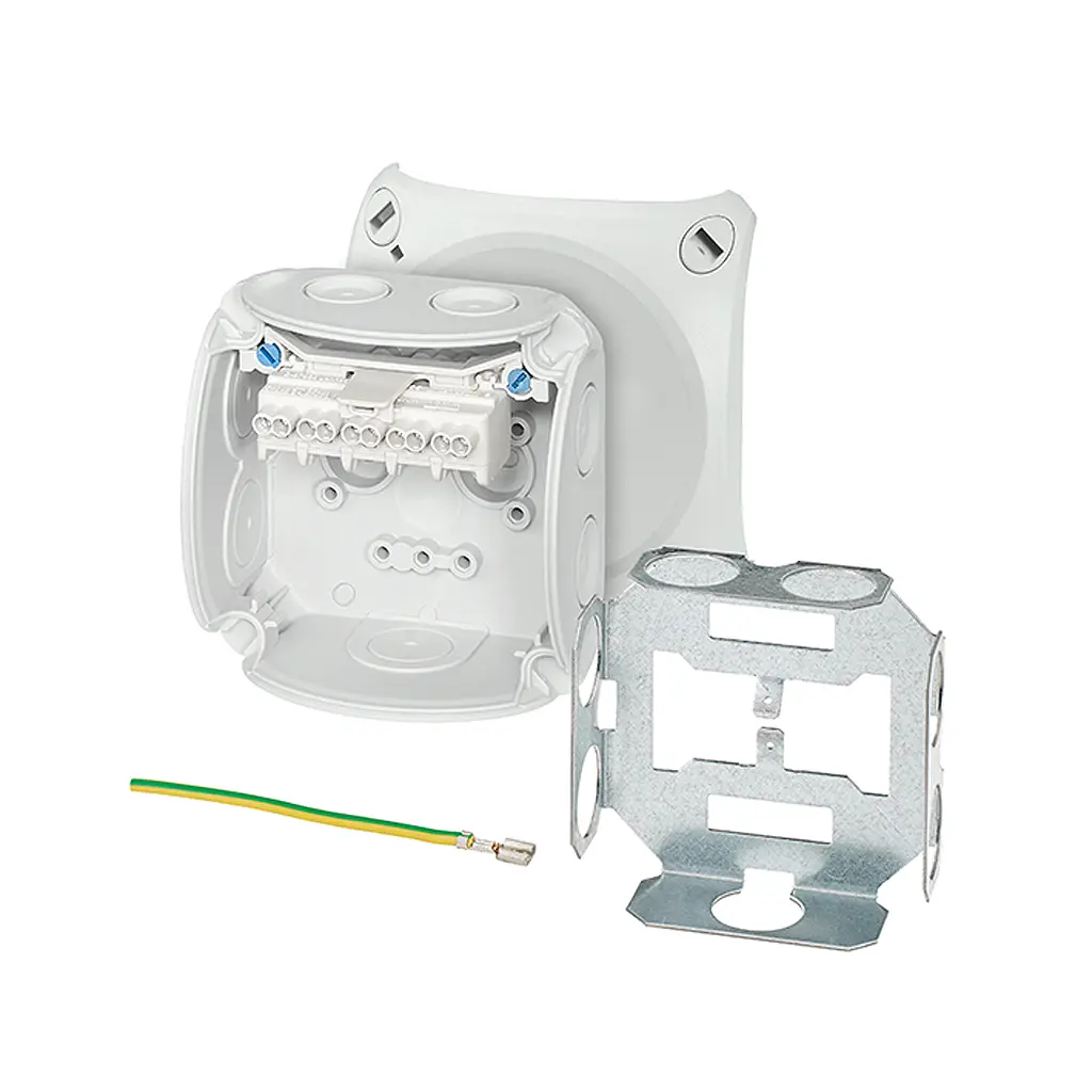 Produktfoto 1 von HENSEL DK 0202 U Polypropylen Anschlussbox Grau IP66 5, Ø 15 mm Breite 93 mm Höhe 93 mm Länge 62 mm