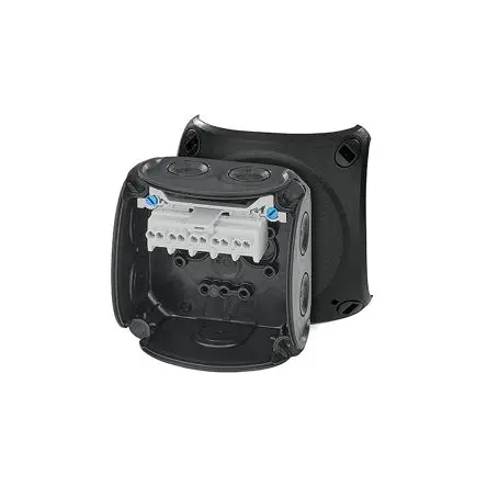 Produktfoto 1 von HENSEL DK Polypropylen Anschlussbox Schwarz IP66 5 Breite 93mm Höhe 93 mm Länge 62 mm