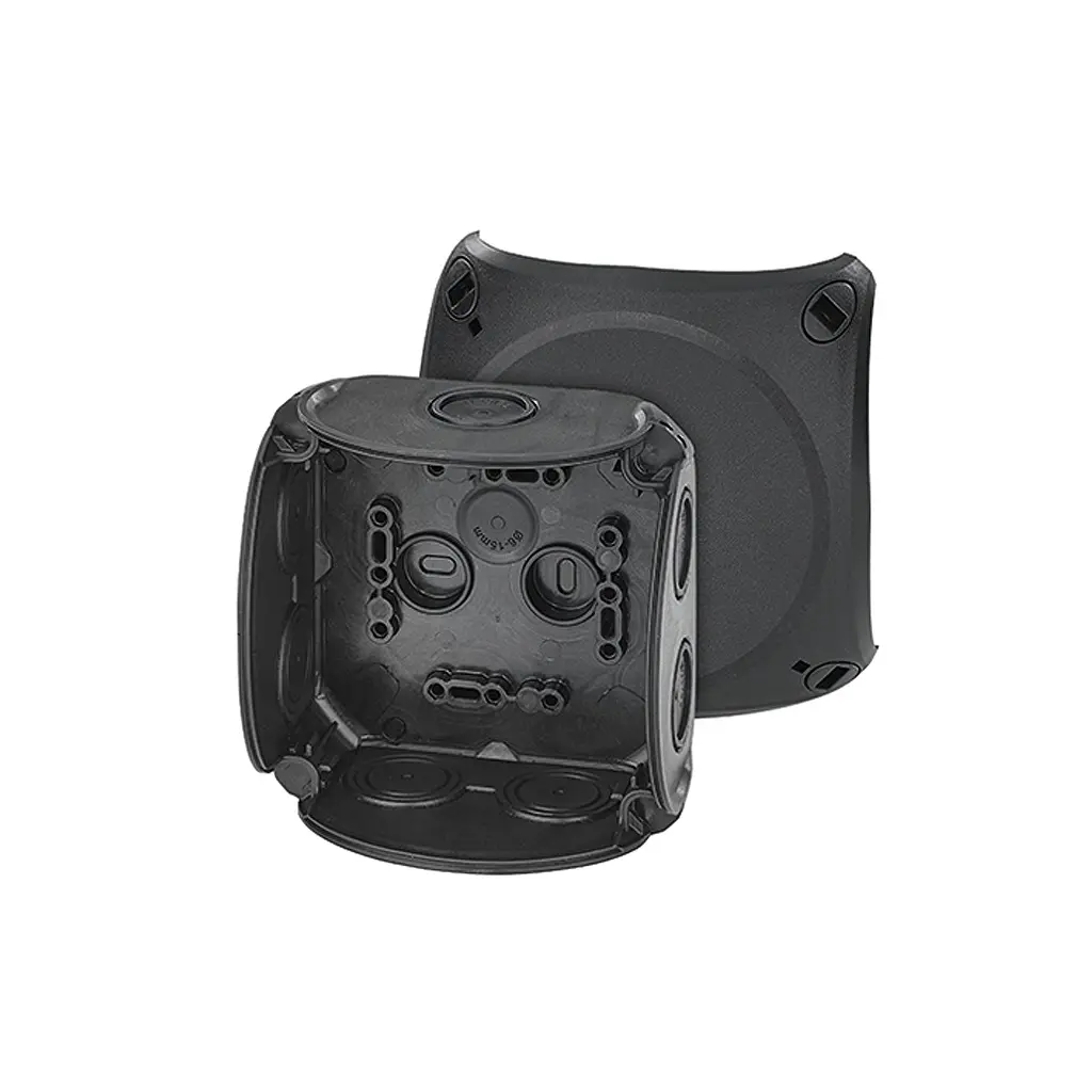 Produktfoto 1 von HENSEL DK Polypropylen Anschlussbox Schwarz IP66 0 Breite 104 mm Höhe 104 mm Länge 70 mm