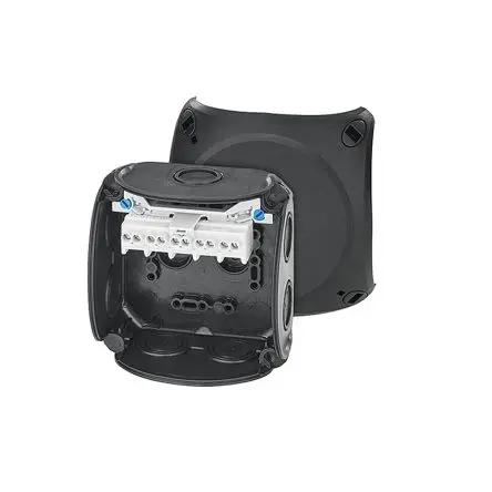 Produktfoto 1 von HENSEL DK Polypropylen Anschlussbox Schwarz IP66 5 Breite 104mm Höhe 104 mm Länge 70 mm