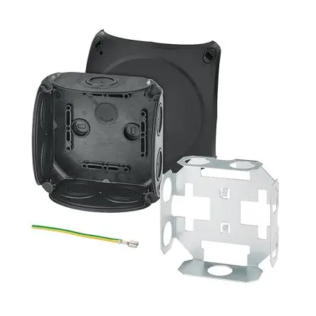 Produktfoto 1 von HENSEL DK Polypropylen Anschlussbox Schwarz IP66 0 Breite 130mm Höhe 130 mm Länge 77 mm